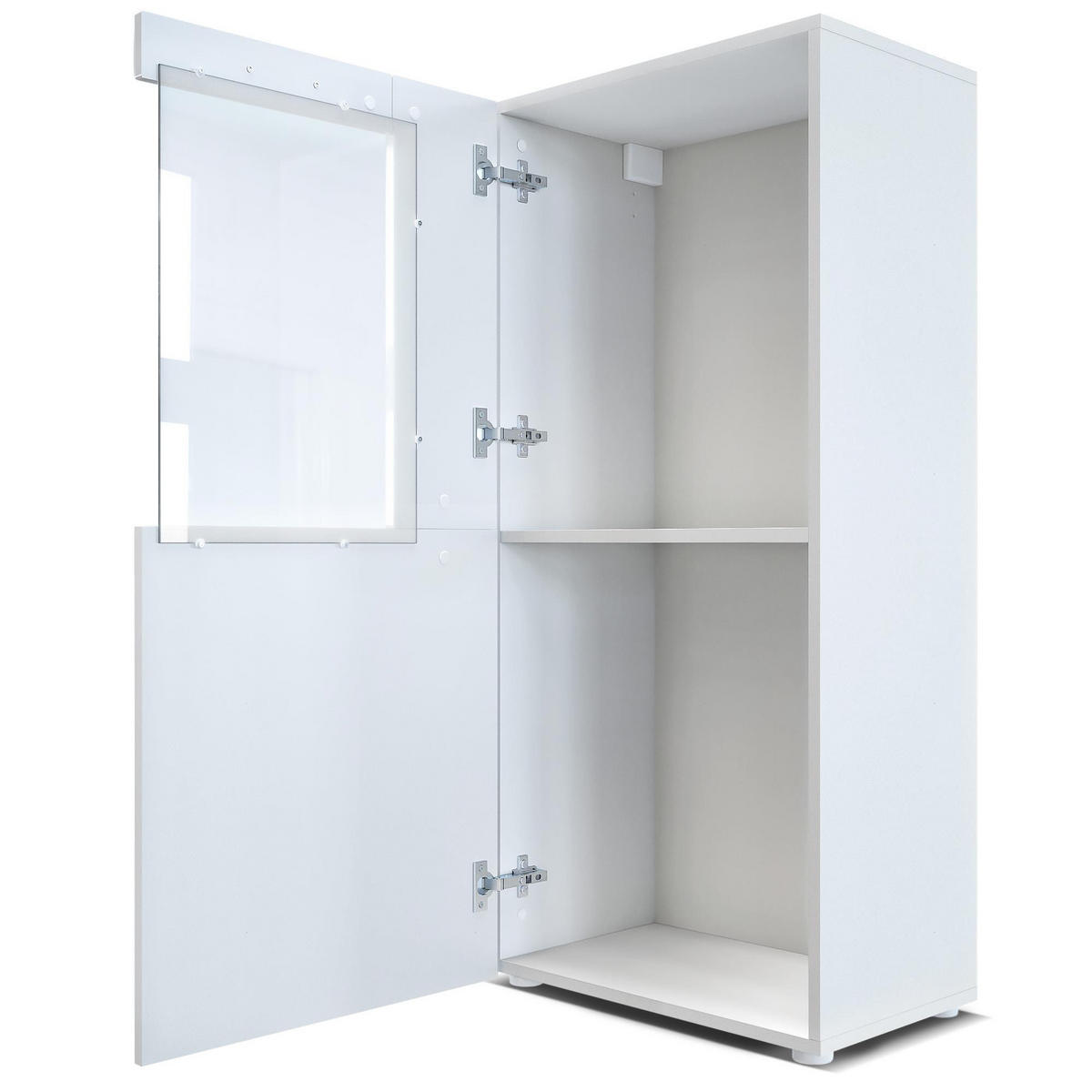 VITRINE Movie Absetzungen in Brombeer Hochglanz - Brombeere, Holzwerkstoff (50.5/111/32.5cm) - Vladon