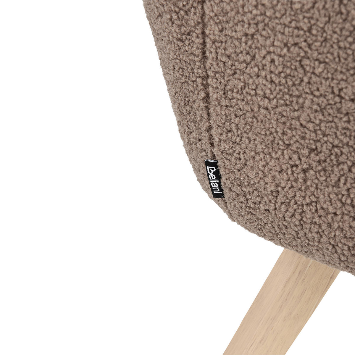 SESSEL Bouclé Braun Bjarn - Braun, Textil (60/90/55cm) - Beliani