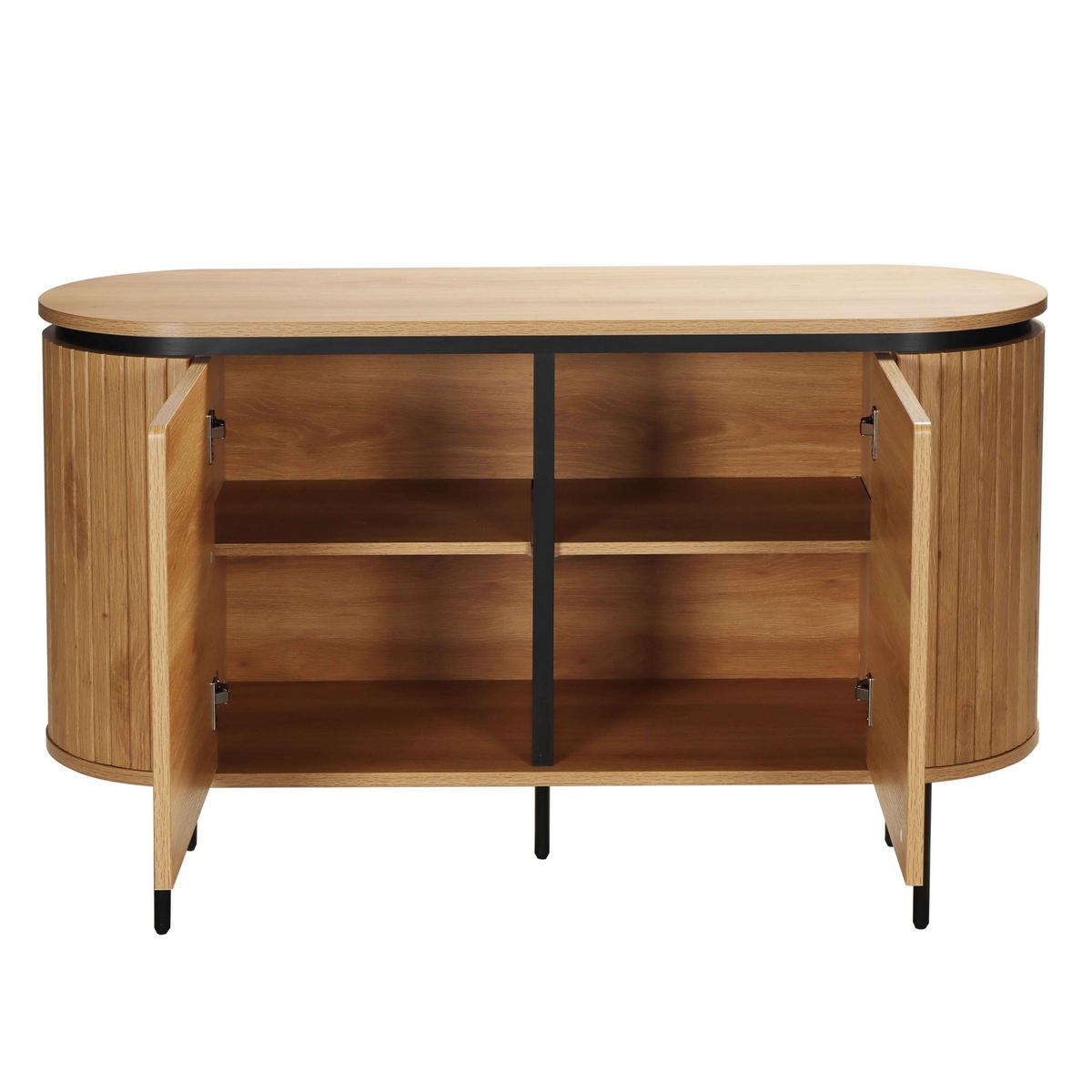 SIDEBOARD, helles Holzeffekt - Beige, Holz (40/76/120cm) - Oviala