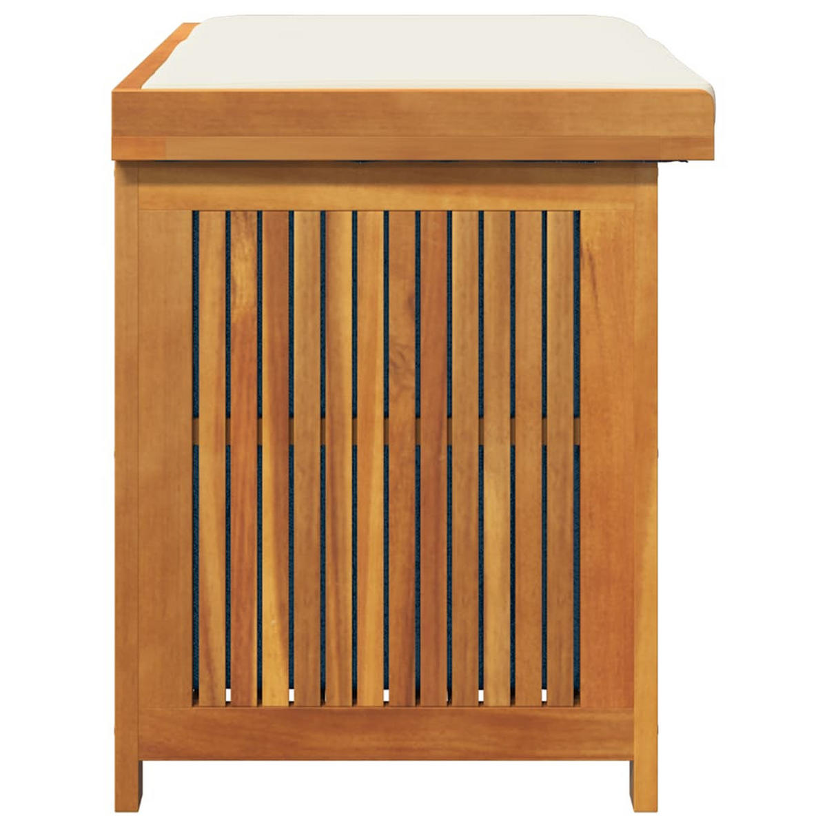 OUTDOOR-KISSENBOX 90/50/60,5 Cm Massivholz Akazie - Creme, Holz (50/60.5/90cm) - vidaXL