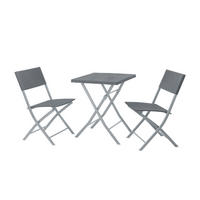 BISTROSET Lima - Grau, Metall - SVITA
