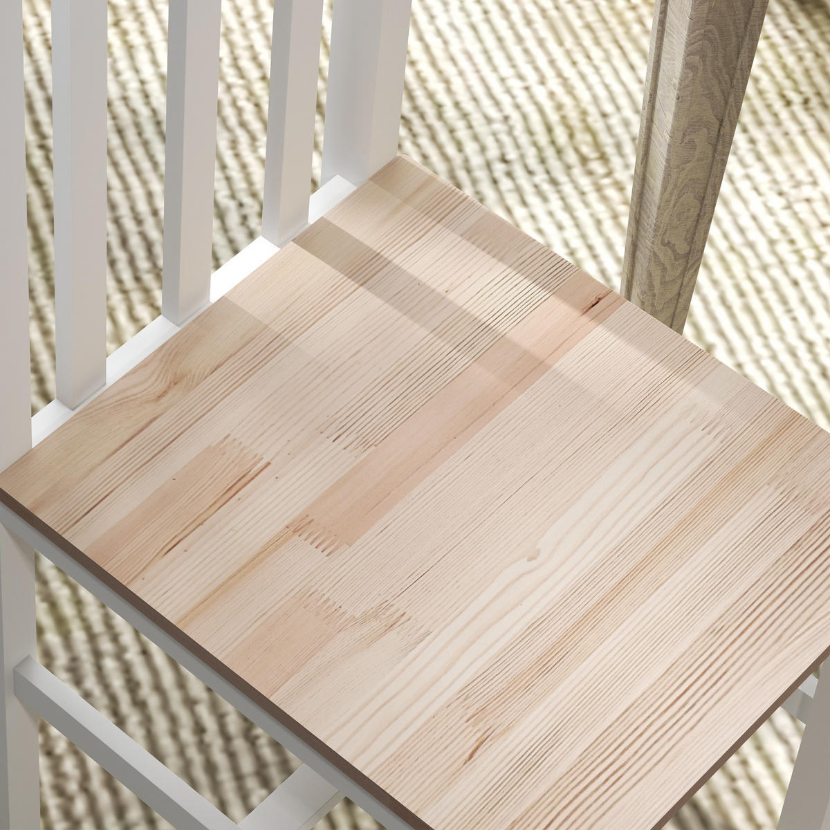 KÜCHENSTÜHLE DE-06801 2er-Set aus Massivholz mit modernem Design Weiß - Weiß, Holz (38.5/99/47.5cm) - ComfortXL