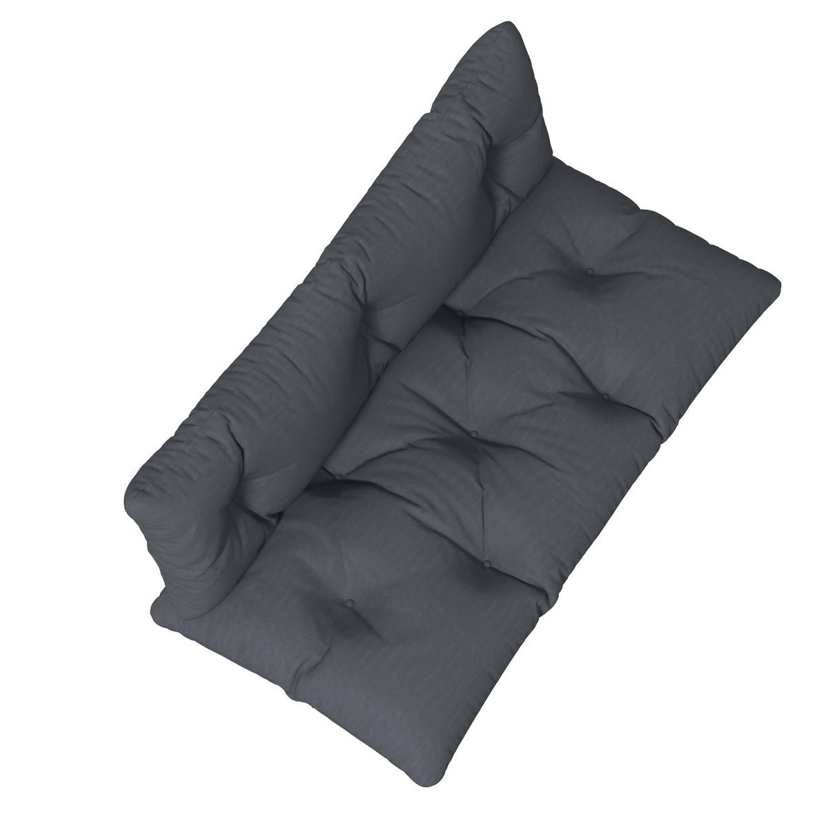 SITZKISSEN-SET DE-17711 Grau - Grau, Textil (120/40/15cm) - ComfortXL