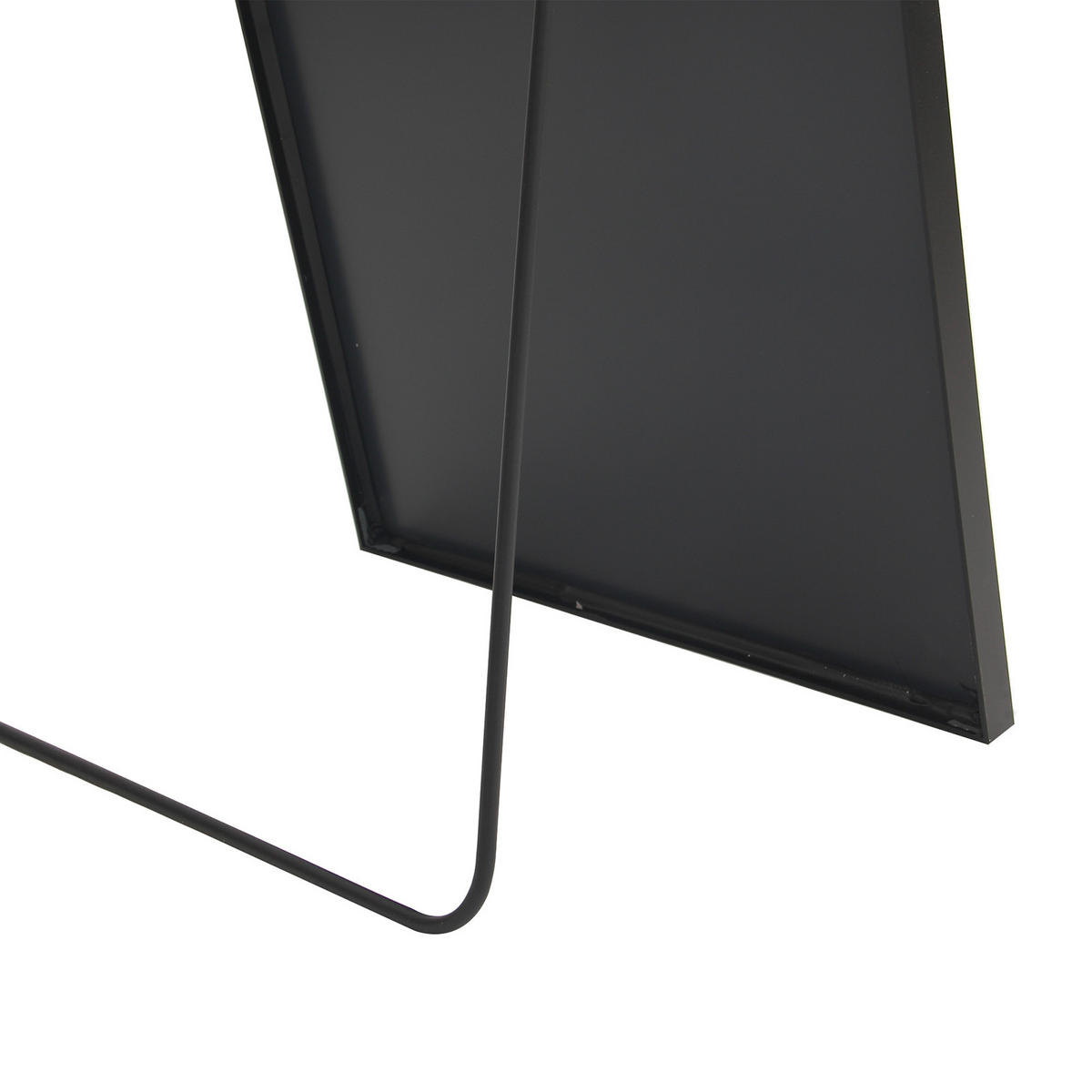 GANZKÖRPERSPIEGEL 53x162 cm, gebogener Aluminiumrahmen, freistehend oder Wandmontage in Schwarz - Schwarz, Glas/Metall (53/3/162cm) - BRILVERDE