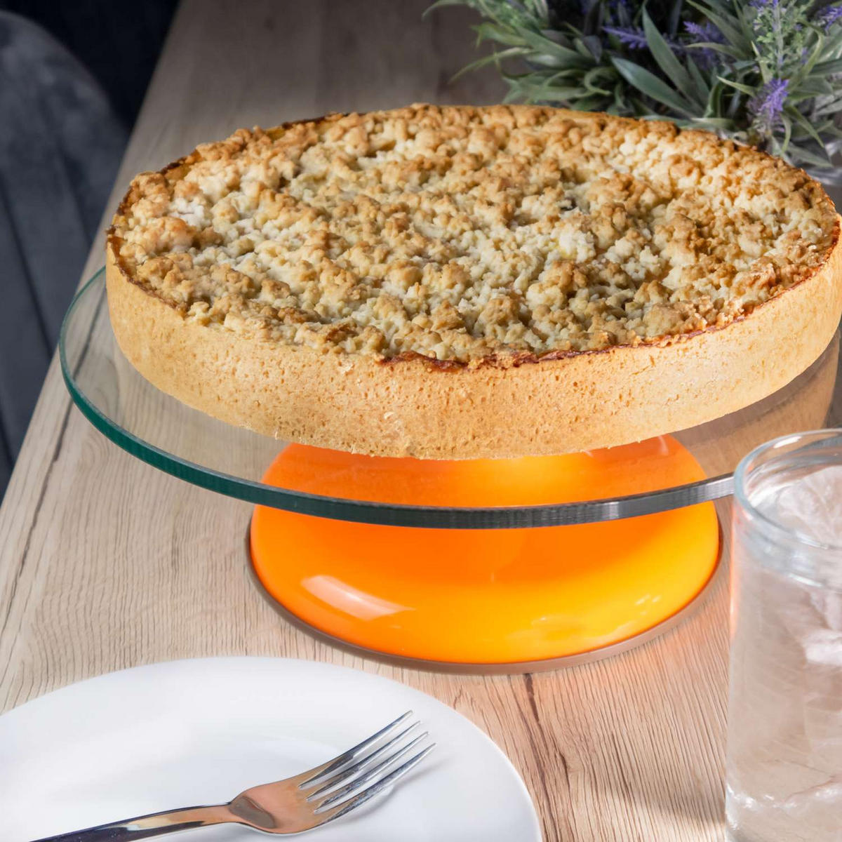 KUCHENPLATTE - Orange, Glas (30/10/30cm) - Intirilife