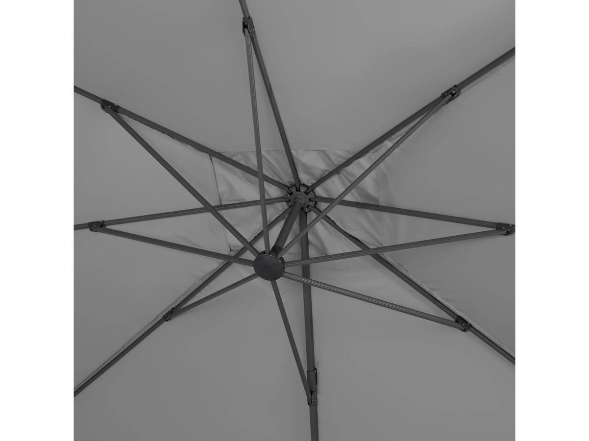 SONNENSCHIRM sun 3 Grau - Grau, Metall (300/300cm) - Habitat Garten