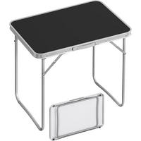 CAMPINGTISCH mit Griff Klappbar 70 x 50 x 60 cm Schwarz - Schwarz, Metall (70/50/60cm) - Woltu