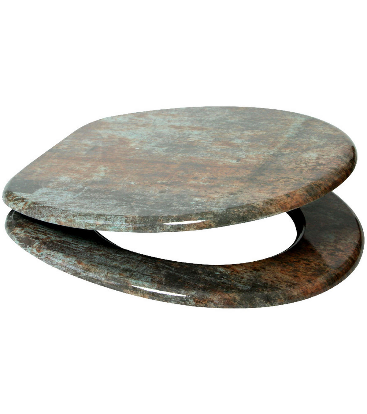 WC-SITZ mit Absenkautomatik Rusty - Braun, Holzwerkstoff (38/6/47cm) - Sanilo