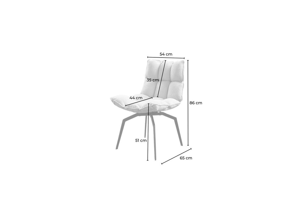 ESSZIMMERSTUHL BARO Weiß Webstoff - Schwarz/Weiß, Kunststoff/Textil (54/86/65cm) - KAWOLA