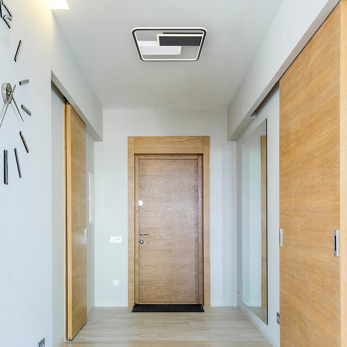 LED DECKENLEUCHTE Jenna Weiß Metall - Weiß, Metall (51/51/6cm) - Globo Lighting