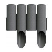 GARTENPALISADE STANDARD 13,8 m graphit - Transparent, Kunststoff (23.5/1380cm) - Cellfast