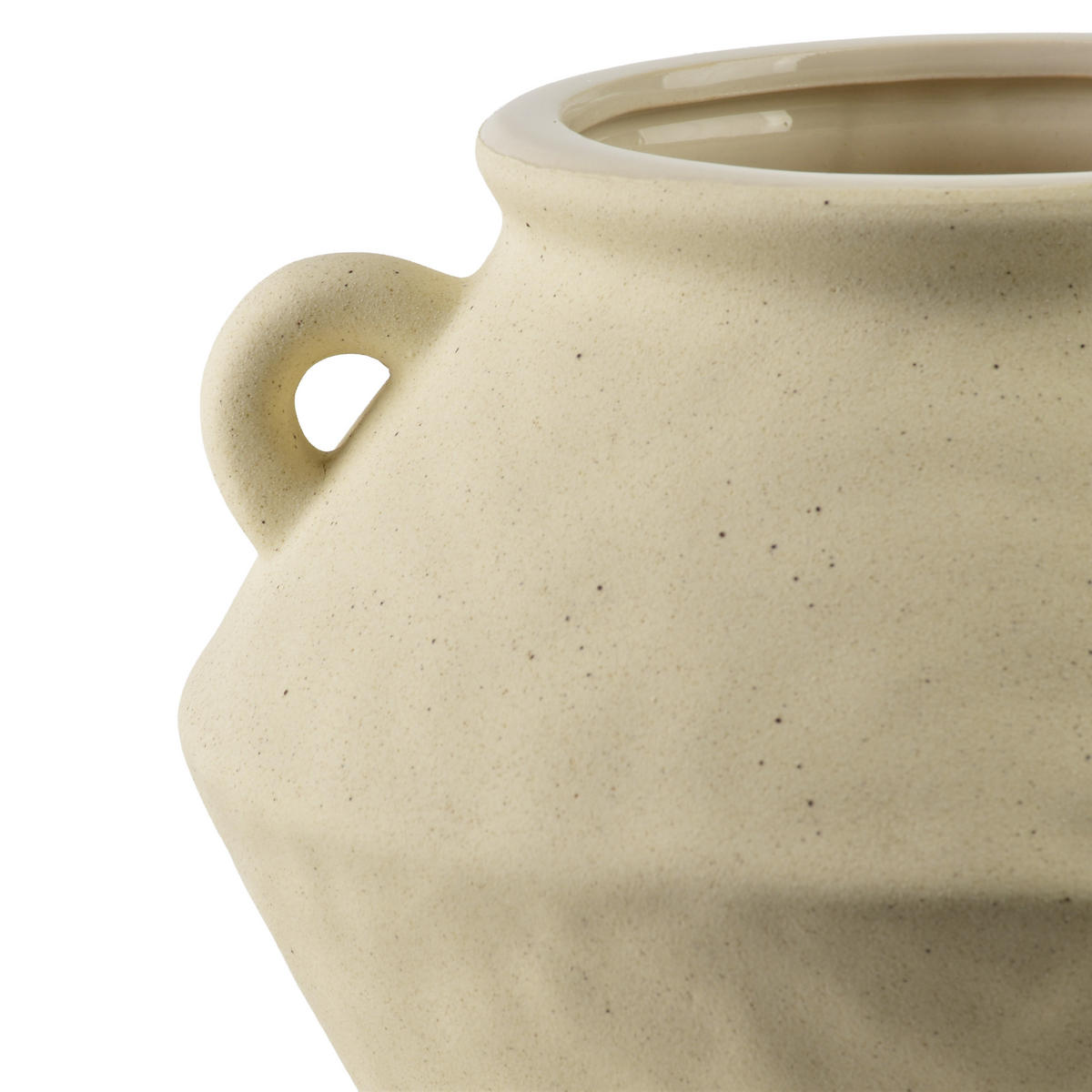 VASE Manon 19,5/16,5cm Poliresin - Beige, Kunststoff (17cm) - Mondex