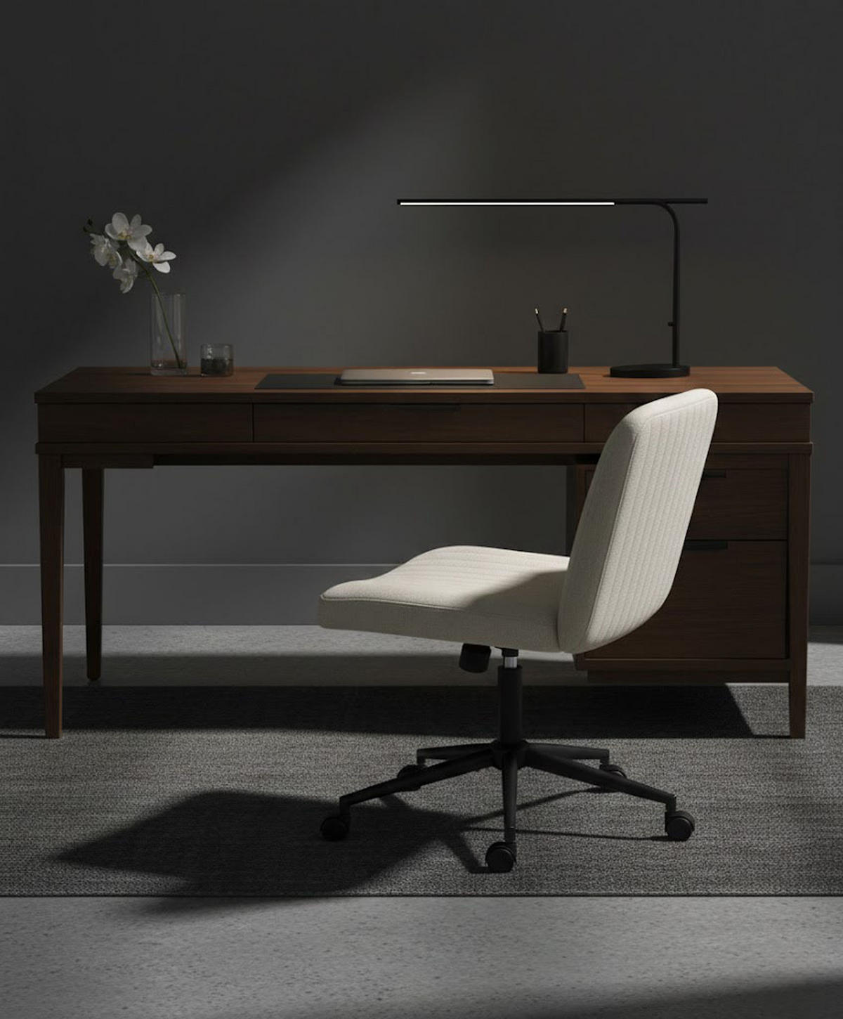BÜROSTUHL Lynox Stoff creme - Creme/Schwarz, Metall (62/98/65cm) - TPFLiving