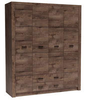 DREHTÜRENSCHRANK ZERI 178/214/58 cm 4-türig Braun - Braun, Holzwerkstoff (178/214/58cm) - MASSENO