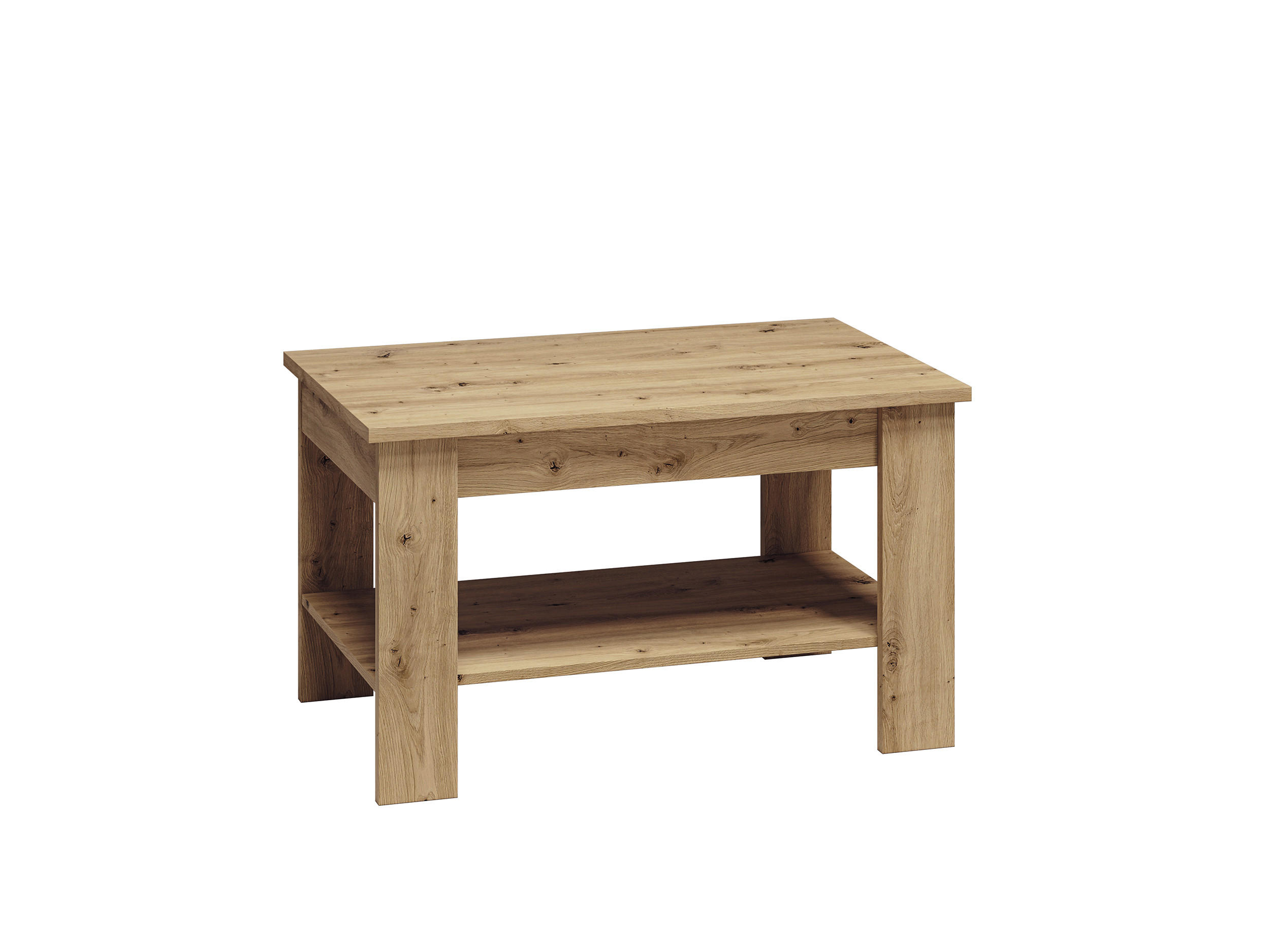 COUCHTISCH Artis Artisan Eiche 96 / 60 / 57cm - Braun, Holz/Holzwerkstoff (60/96/57cm) - Feldmann-Wohnen