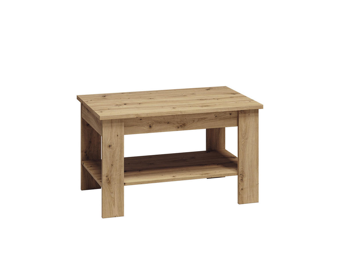 COUCHTISCH Artis Artisan Eiche 96 / 60 / 57cm - Braun, Holz/Holzwerkstoff (60/96/57cm) - Feldmann-Wohnen