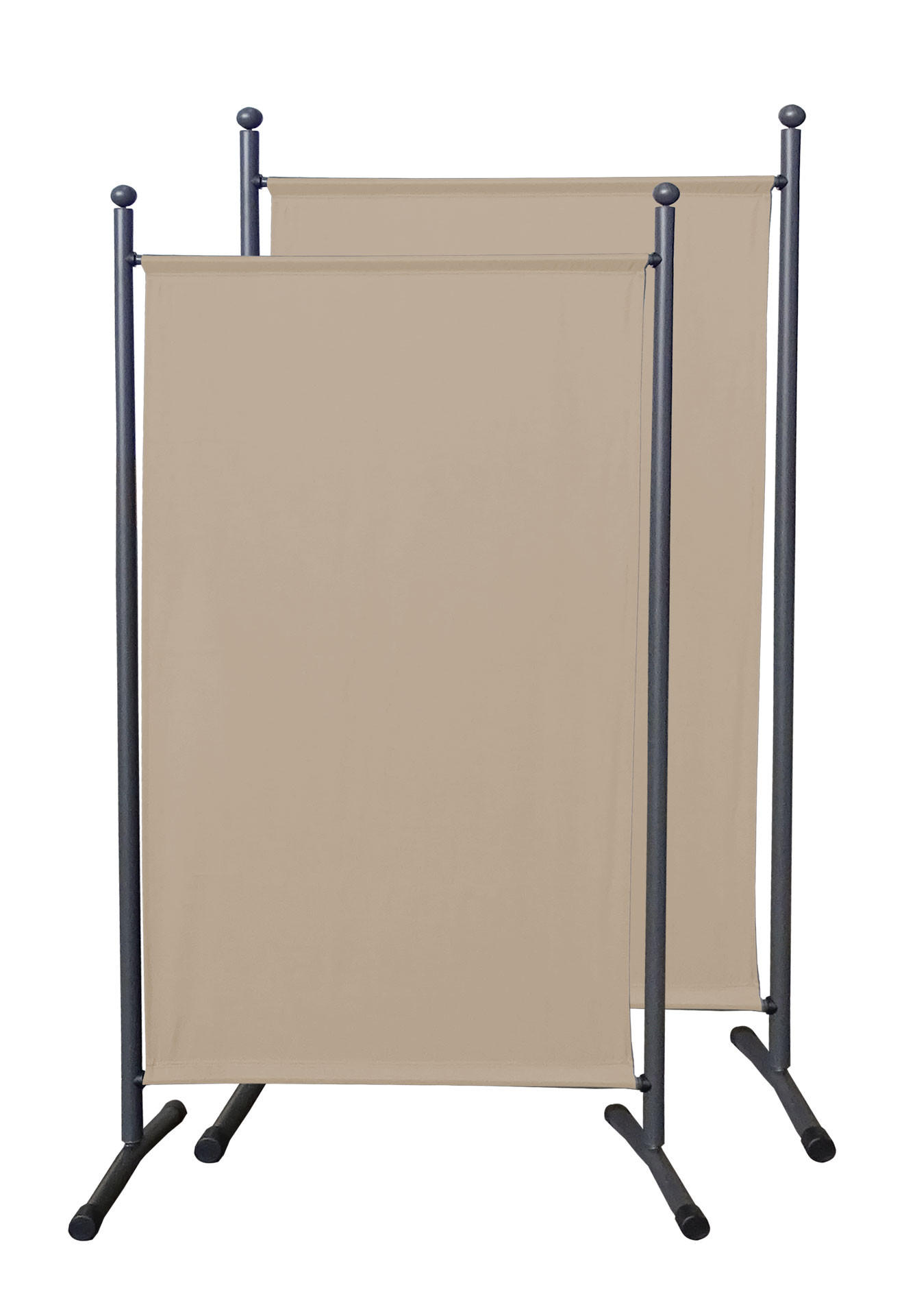 PARAVENT 2 Stück 1-tlg. 180x78 cm Beige - Beige, Metall (78/180cm) - QUICK STAR