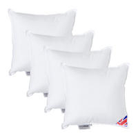 FÜLLKISSEN 4er-Set – 30/30 cm, Super-Mikrofaser - Weiß, Textil (30/30cm) - Homescapes