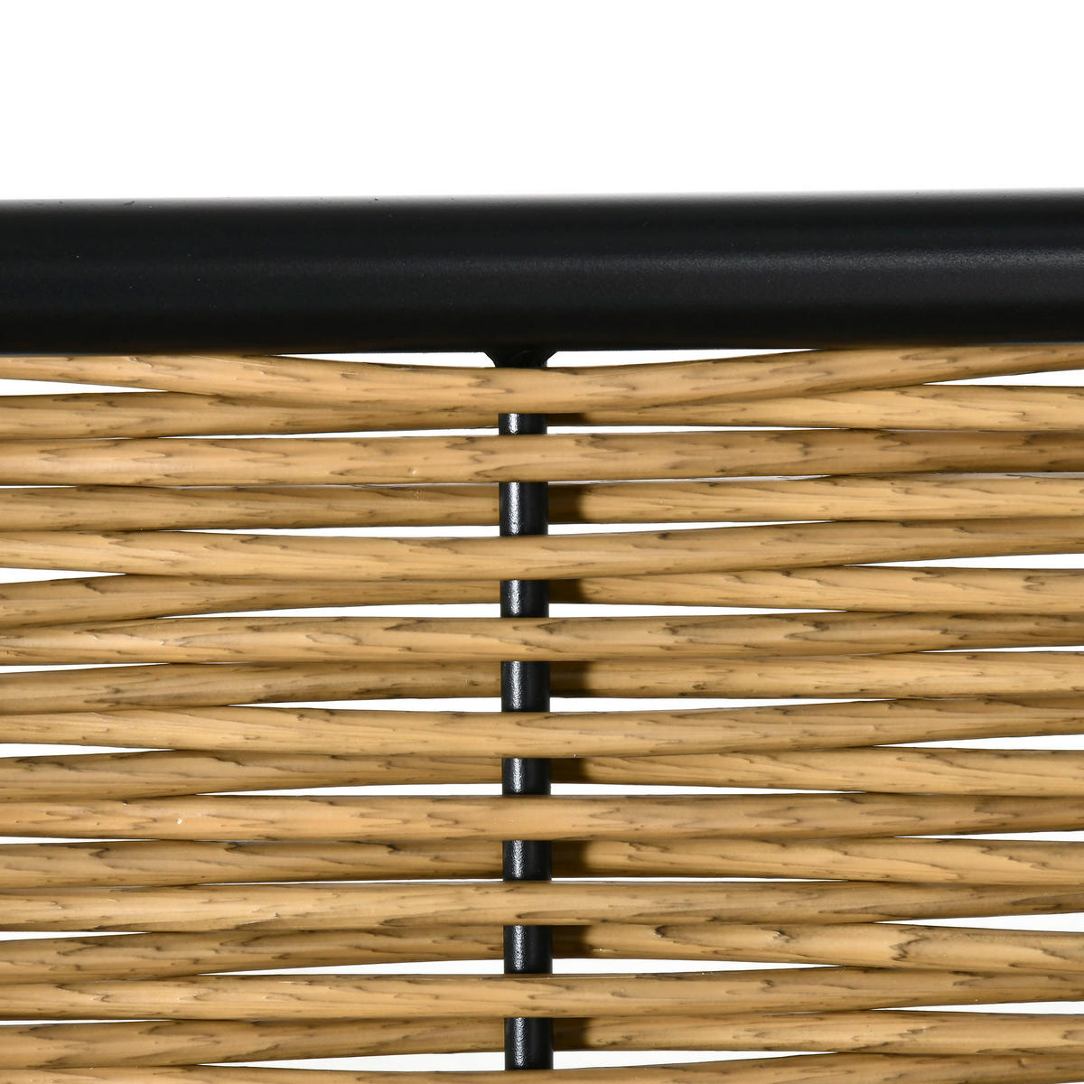 POLYRATTAN Gartenmöbel Set mit Sofa Kissen Aluminium Natur - Naturfarben, Kunststoff - Outsunny