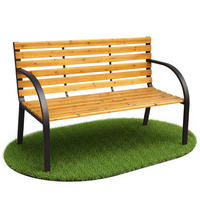 GARTENBANK DALIA Schwarz, Braun 122 x 82 x 58 cm - Schwarz/Braun, Holz/Metall (122/82/58cm) - Akord