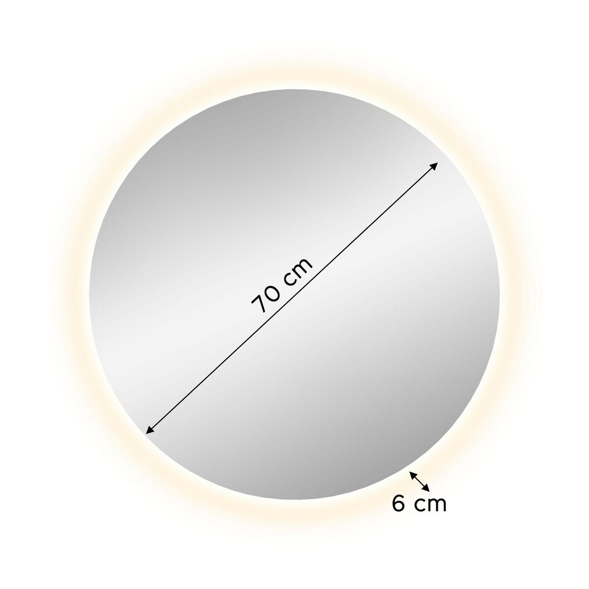 SPIEGEL DRIVE (B/H/T: ca. 70/70/6 cm) in Artisan Oak Nachbildung/Artisan Oak Nachbildung - Eiche Artisan, Glas (70/70/6cm)