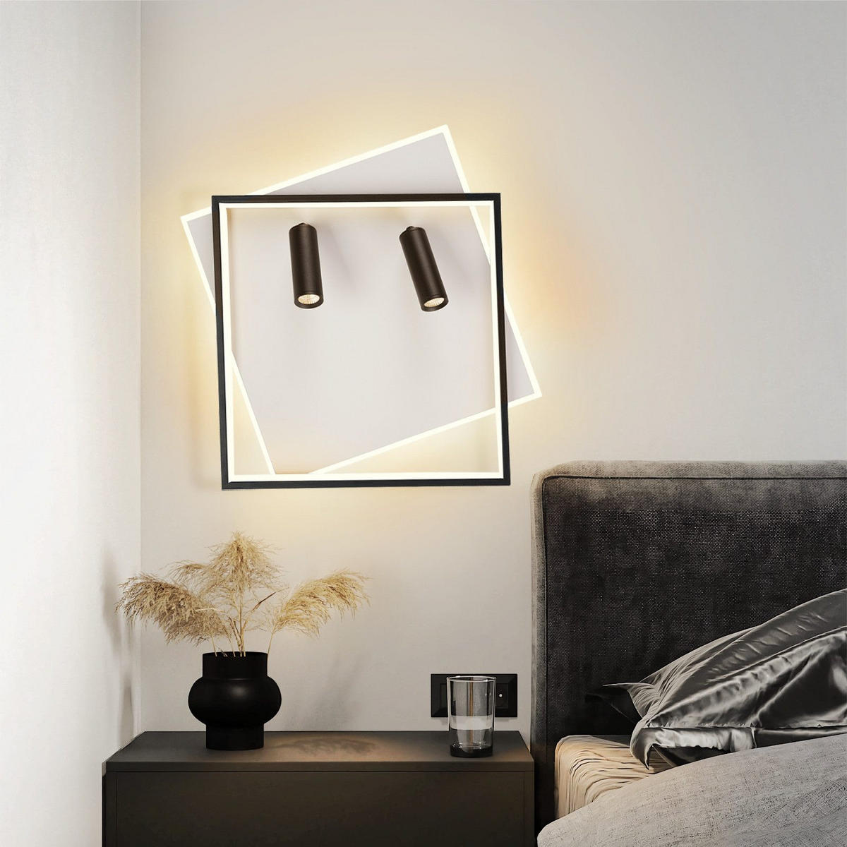LED-DECKENLEUCHTE Dillon 50/50/13cm - Weiß, Metall (50/50/13cm) - Nettlife
