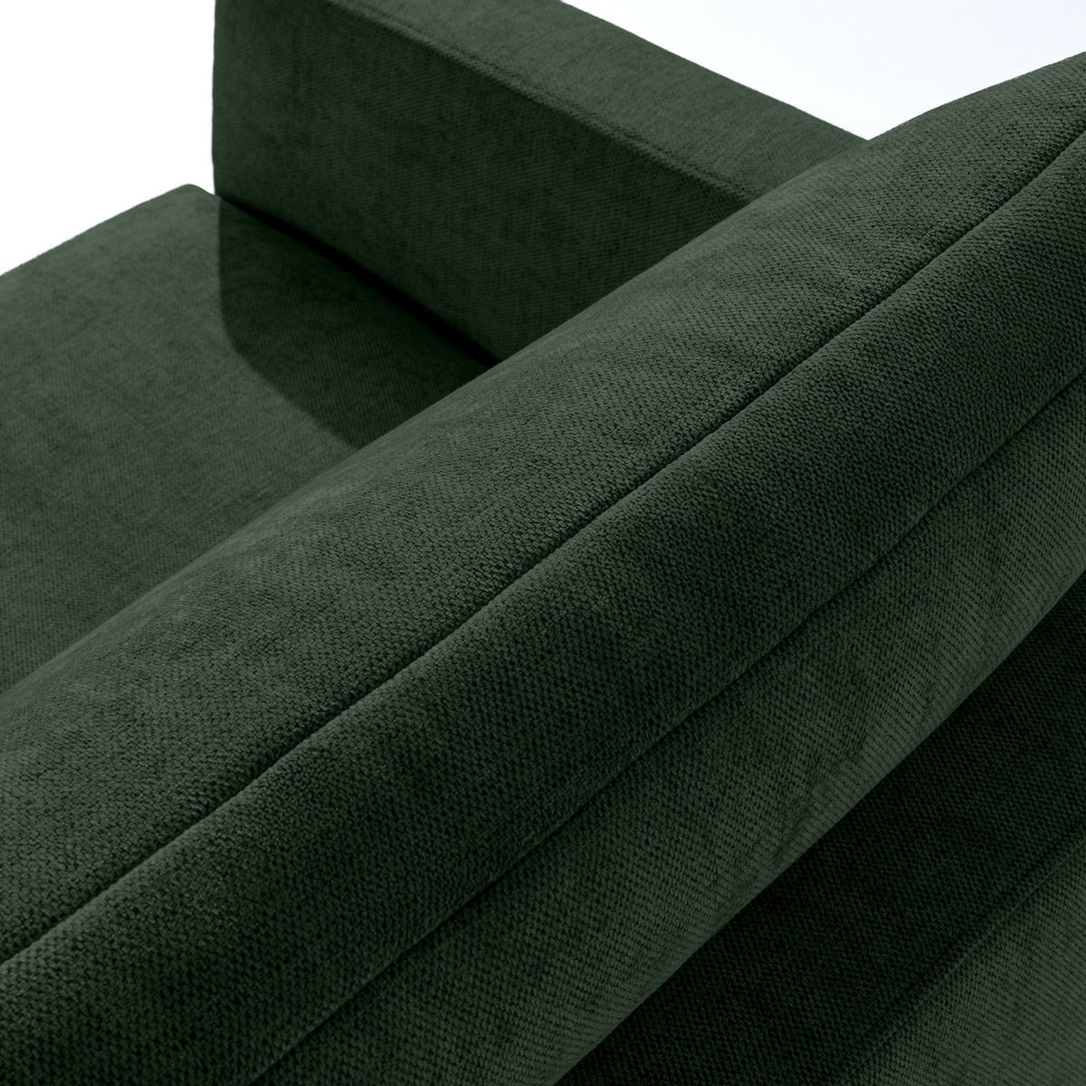 SOFA LUMO, 3-Sitzer, Dunkelgrün - Dunkelgrün/Schwarz, Holz/Holzwerkstoff (198/90/95cm) - KONSIMO®