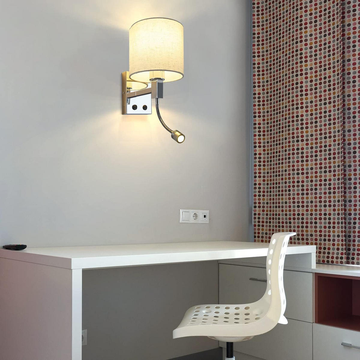 LED nástěnné svítidlo Yarnall 41/19,5/19,5 cm - bílá, kov (19.5/19.5/41cm) - Nettlife