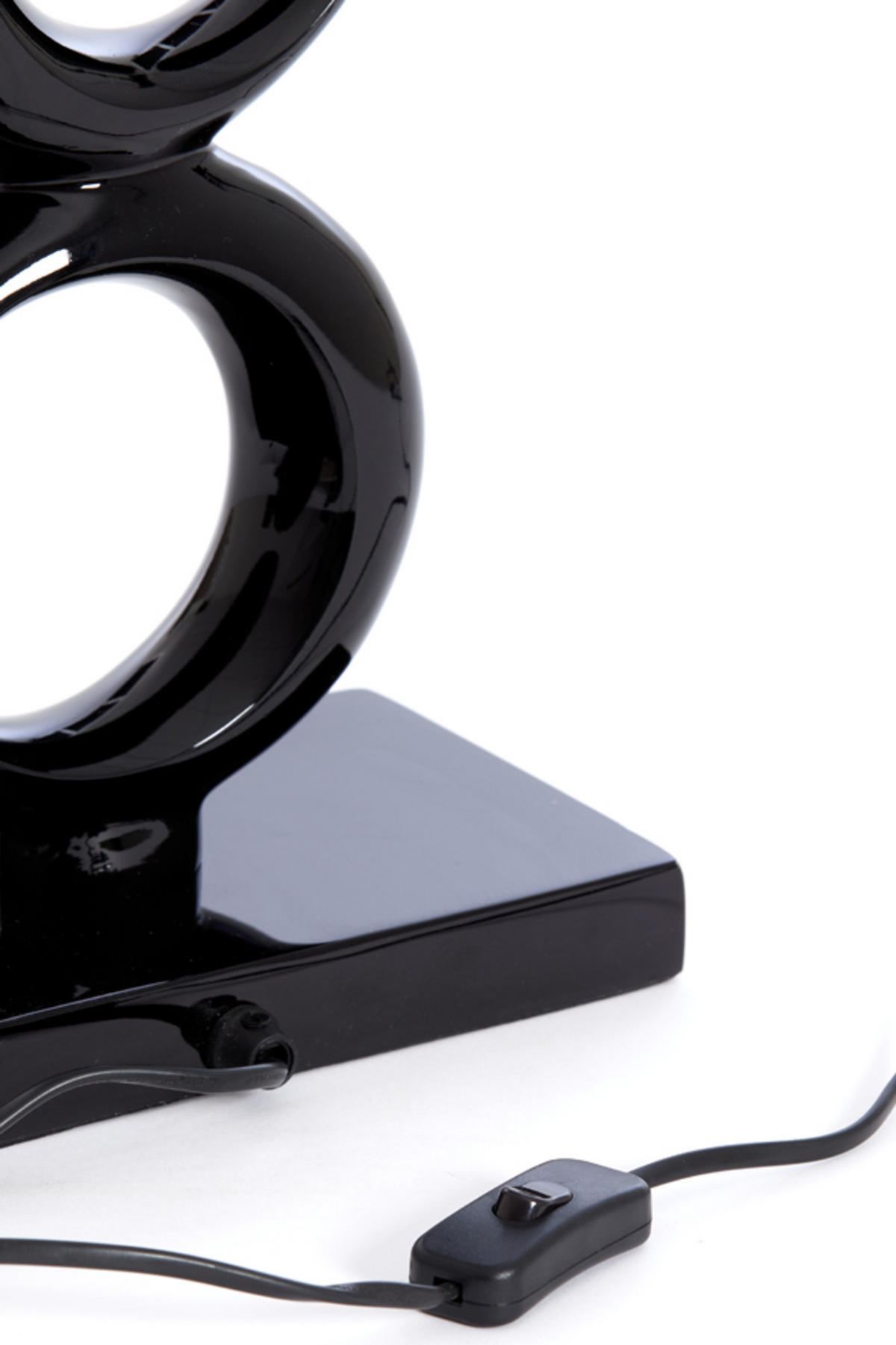 LAMPENFUSS Mond Schwarz Ø23/65 cm - Schwarz, Metall (23/13/65cm) - Light & Living