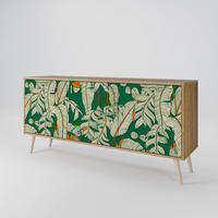 SIDEBOARD VERDANT PLEASURES, Eicheneffekt, 164,5x42x77,5 cm, 3 Türen - Eichefarben/Buchefarben, Holzwerkstoff/Buchenholz (164.5/77.5/42cm) - SpaceRebels