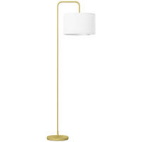 STEHLAMPE Stahl Gold - Weiß, Metall (64/38/163.5cm) - HOMCOM