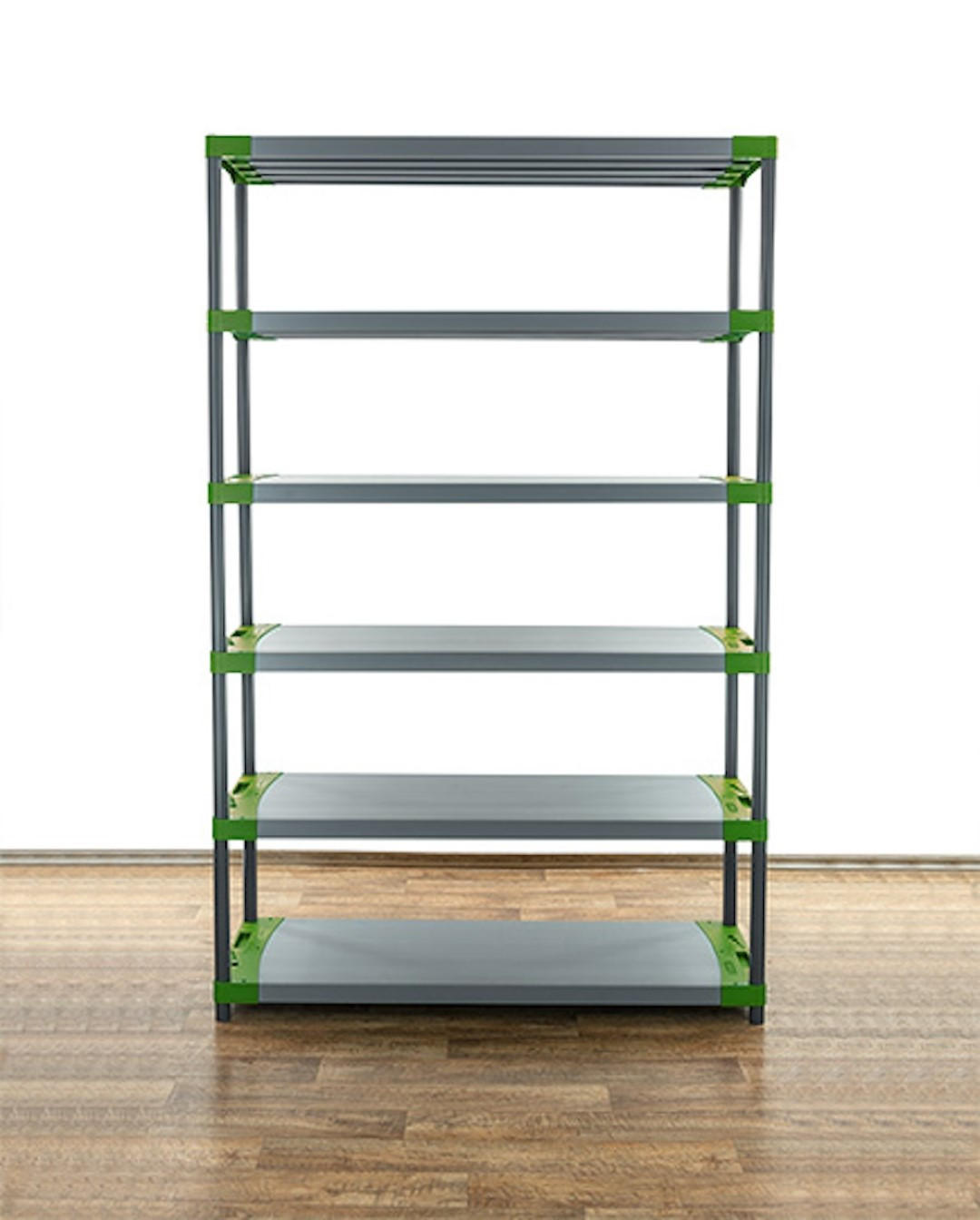 KUNSTSTOFFREGAL BIG GREY BEAR Extra-Tall 220x130x46cm Fachlast 120kg Grau-Grün - Grün, Kunststoff (130/222/46cm) - PROREGAL