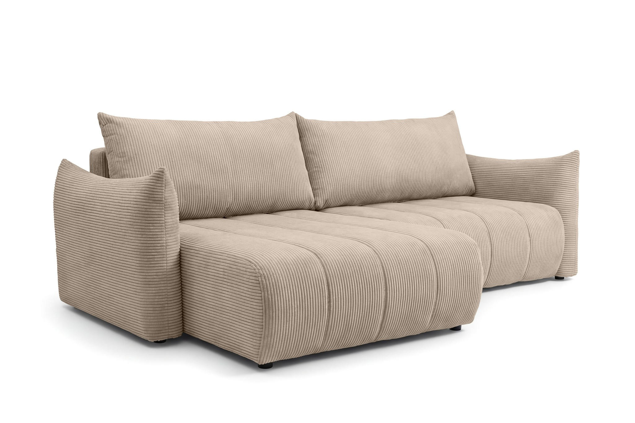 Fun Möbel Ecksofa Beige 260x154 cm