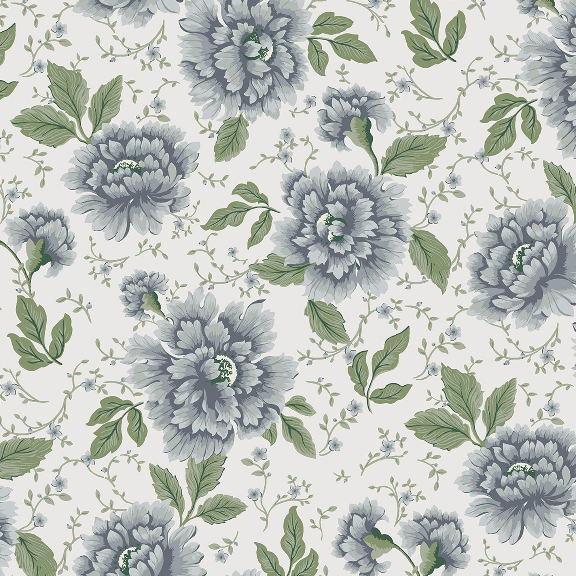 VLIESTAPETE Pickworth Posy Blasser Seespray Blau - Hellblau, Papier/Kunststoff (52/1000cm) - Graham & Brown