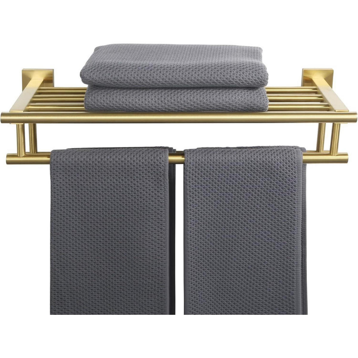 HANDTUCHHALTER Wand 50 cm Gold Edelstahl - Goldfarben, Metall (20.2/13.2/50cm)