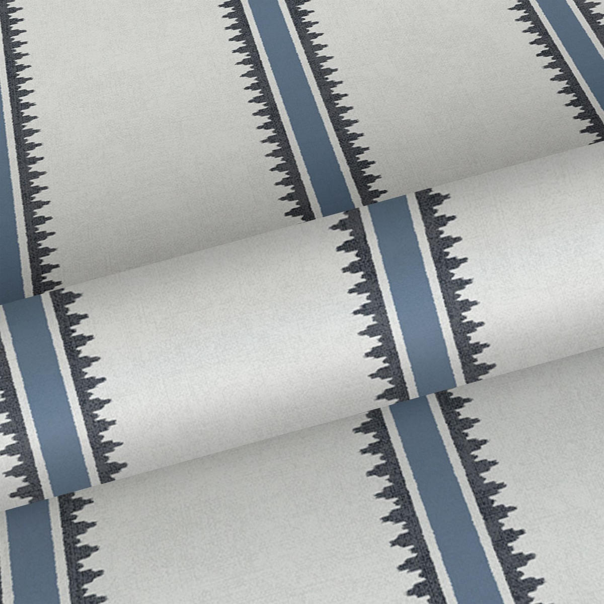 TAPETE breite Streifen 53 cm x 10 m - Blau, Papier (53/1000cm) - Sanders & Sanders