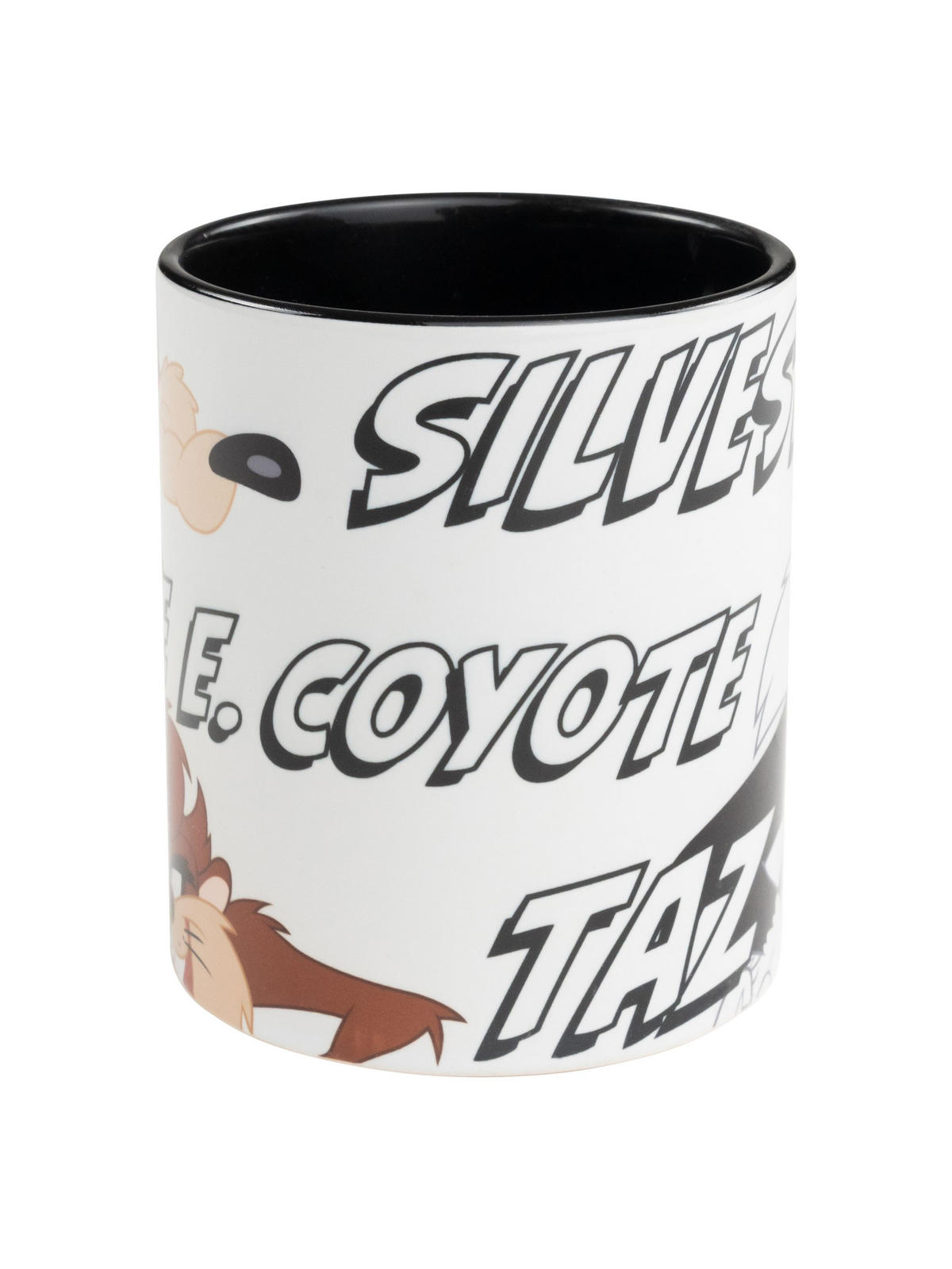 KAFFEEBECHER Looney Tunes Coyote, Silvester, Taz Schwarz/Weiß 320 ml - Multicolor, Keramik (0.32L) - Looney Tunes