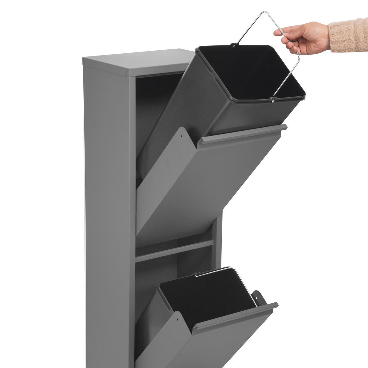 MÜLLEIMER Wandbefestigung V2X15 - Grau, Metall (32/100/20cm) - SVITA