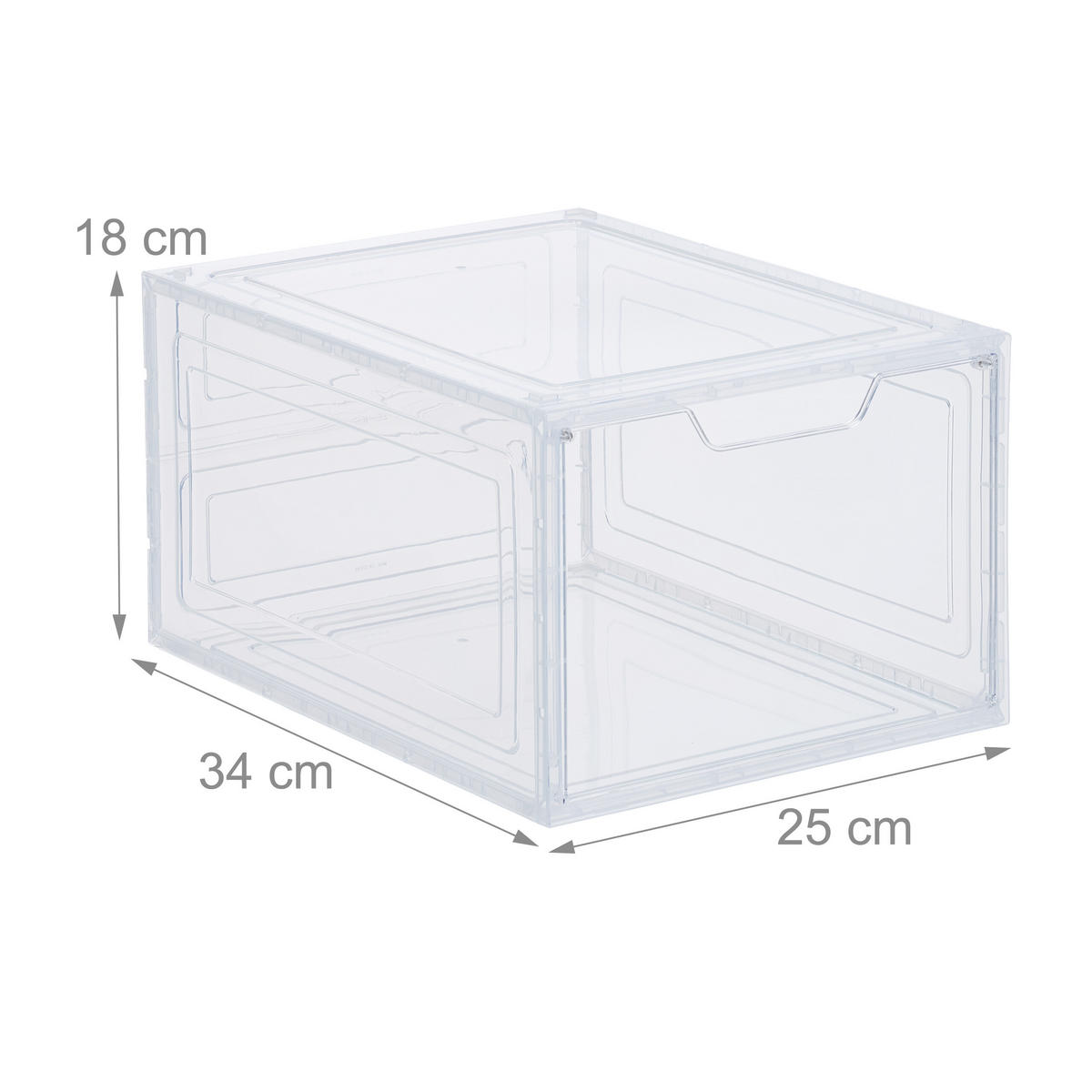 6XBOXY na boty - průhledná, plast (25/18/34cm) - Relaxdays