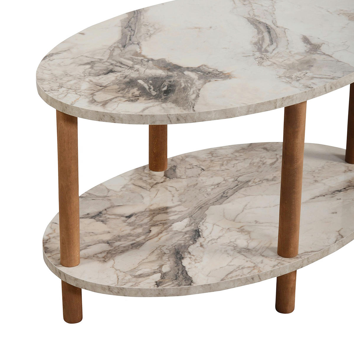 COUCHTISCH Højreby 70/44/43 cm - Creme/Naturfarben, Holz/Holzwerkstoff (70/44/43cm) - [en.casa]