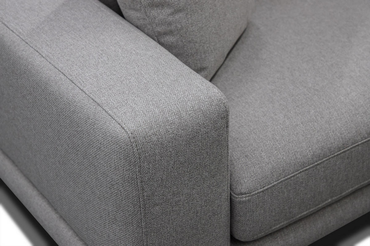 SOFA MEDIOLANE 3-Sitzer, grau - Grau, Holzwerkstoff/Textil (233/87/96cm) - Courtois Laville
