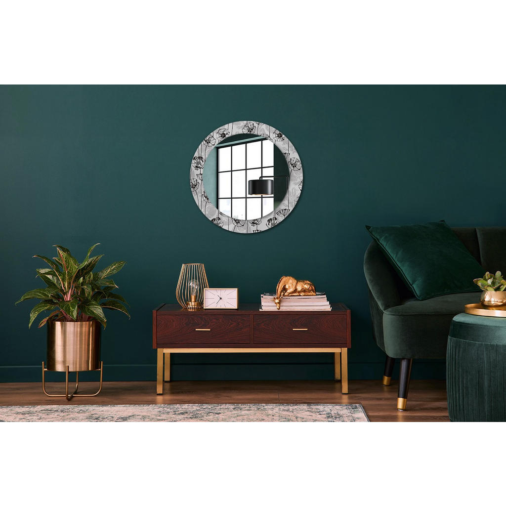 Thumbnail - Wallfluent Spiegel, Weiß, Glas, Rund, 60x60x0.4 cm, Spiegel, Wandspiegel