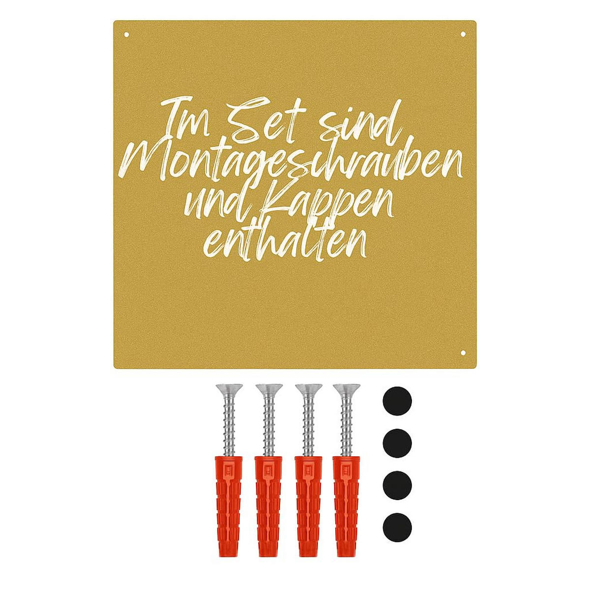 MAGNETTAFEL mit Zwei Befestigungsmöglichkeiten Goldfarben 70x20 cm - Goldfarben, Metall (70/20/0.7cm) - ANWICAR