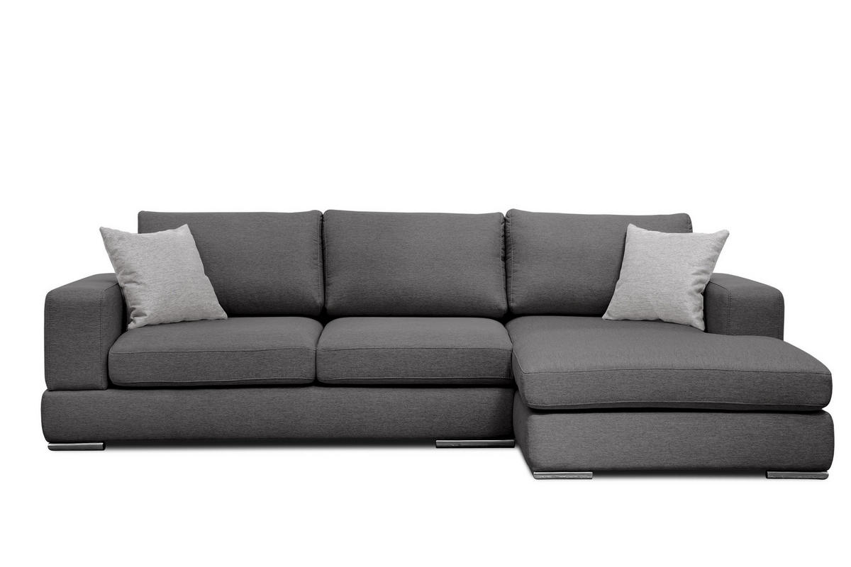 ECKSOFA OTTO 4-Sitzer, dunkelgrau - Dunkelgrau, Holzwerkstoff/Textil (279/159cm) - Courtois Laville