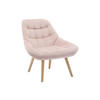 SESSEL - Samt - Rosa - LUOSTO - Pink, Textil (79/83/87cm) - Vente-Unique