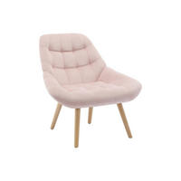 SESSEL - Samt - Rosa - LUOSTO - Pink, Textil (79/83/87cm) - Vente-Unique
