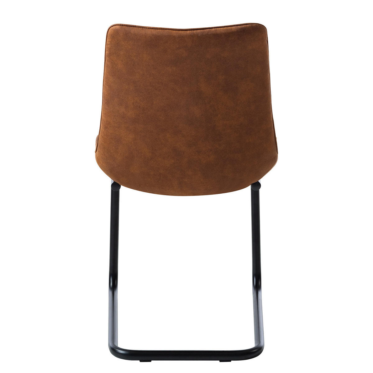 FREISCHWINGER - Microfaser / Metall - Cognac, Textil (51/87/60cm) - home24