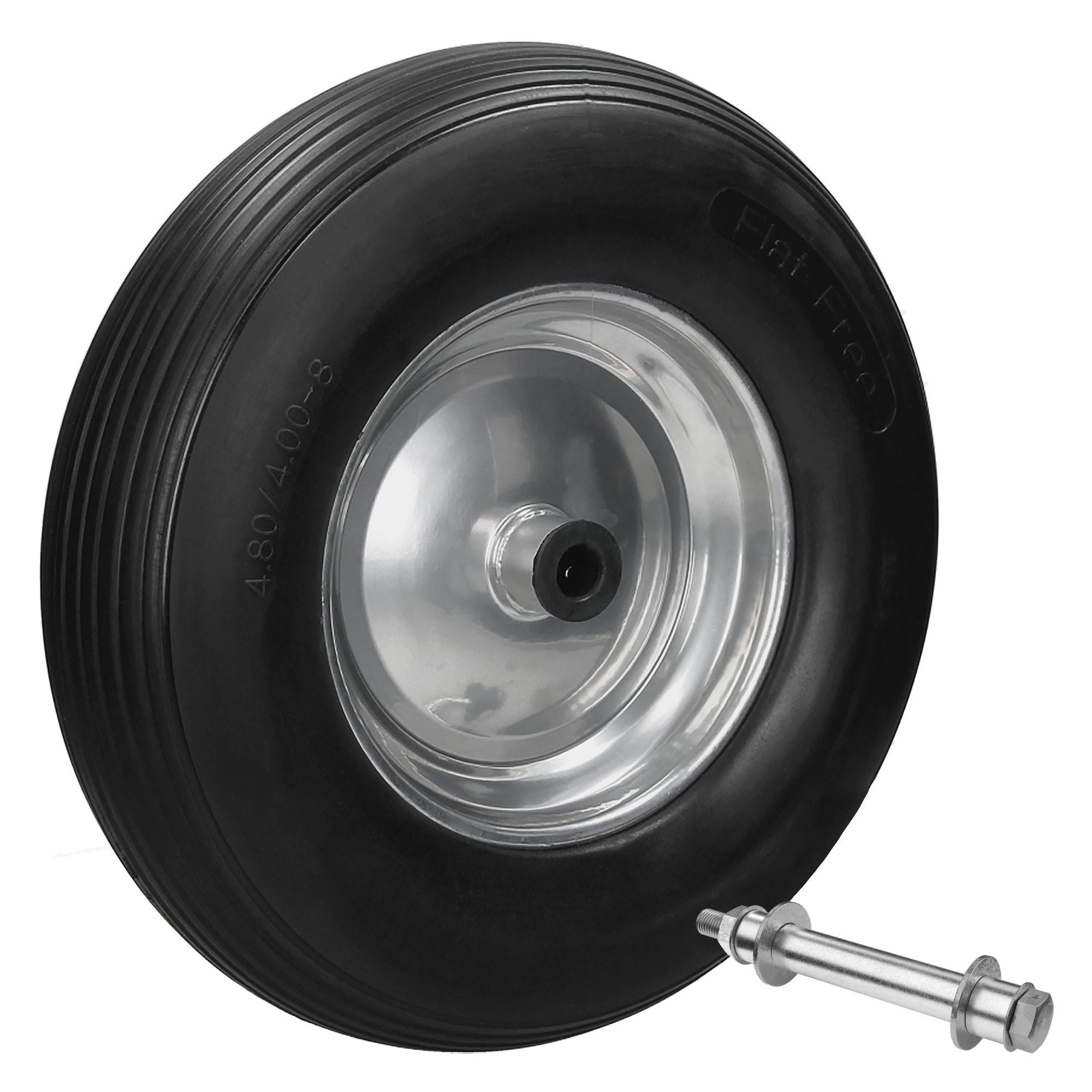 SCHUBKARRENRAD - Schwarz, Metall (9/39/39cm) - ECD-Germany
