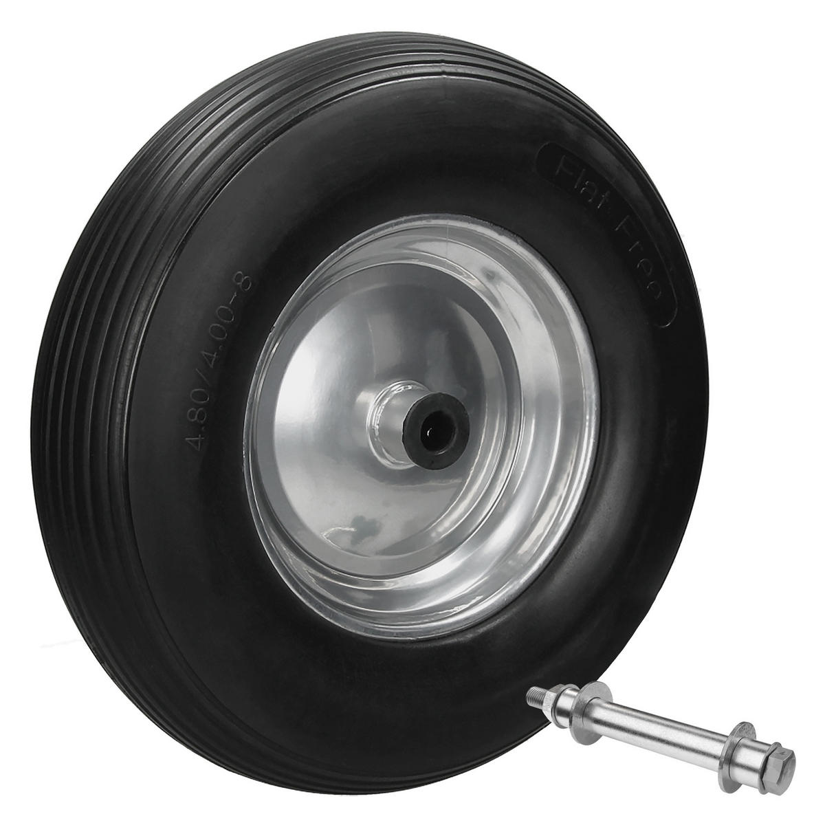 SCHUBKARRENRAD - Schwarz, Metall (9/39/39cm) - ECD-Germany