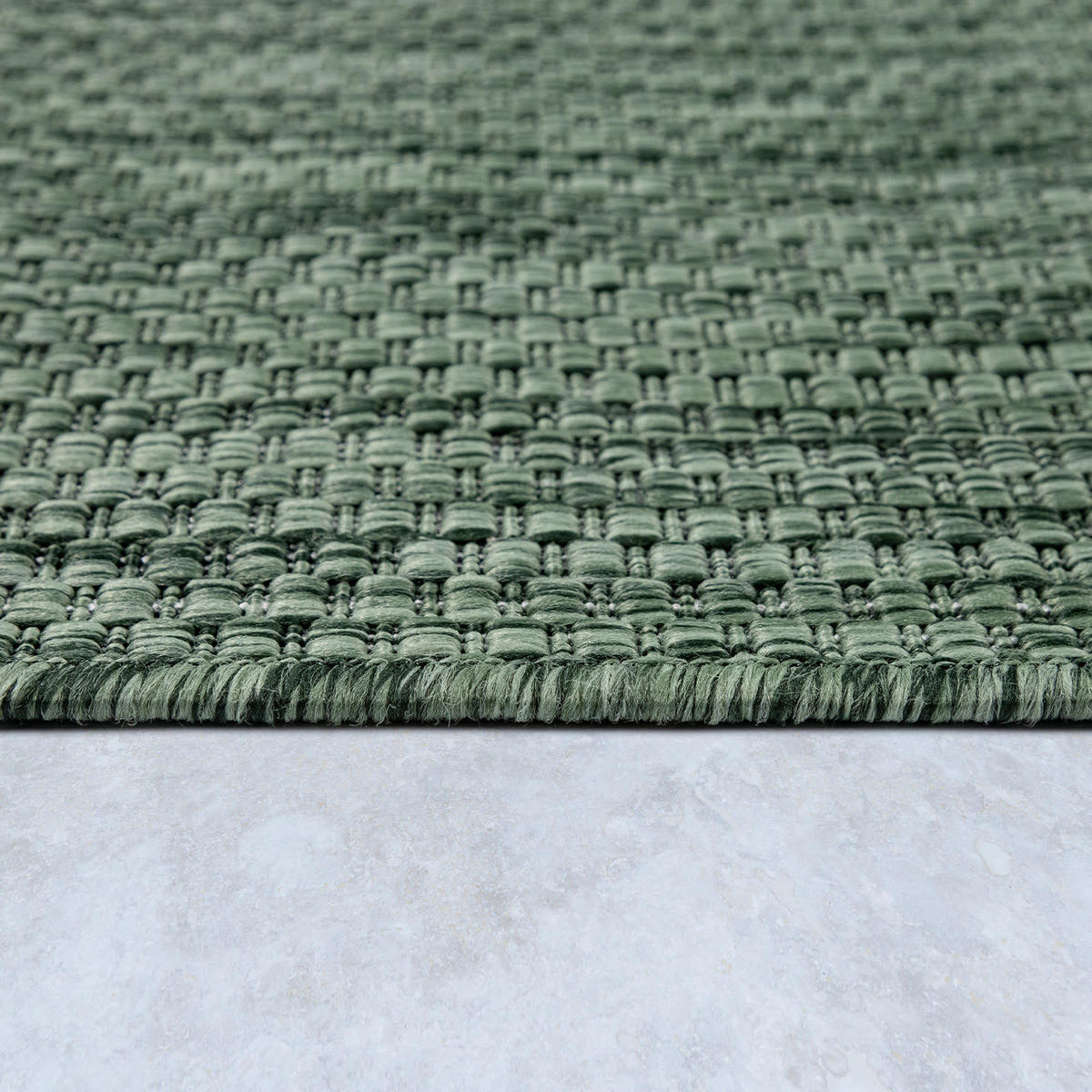 OUTDOORTEPPICH 80/80 VENEDIG 165 - Grün, Kunststoff (80/80cm) - Paco Home